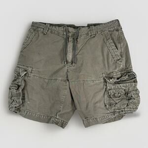 VTG Polo Ralph Lauren Surplus Green Military Cargo Shorts Men's Size 38 Y2K